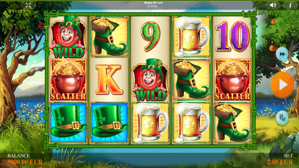 Boots of Luck slot is created by Betixon